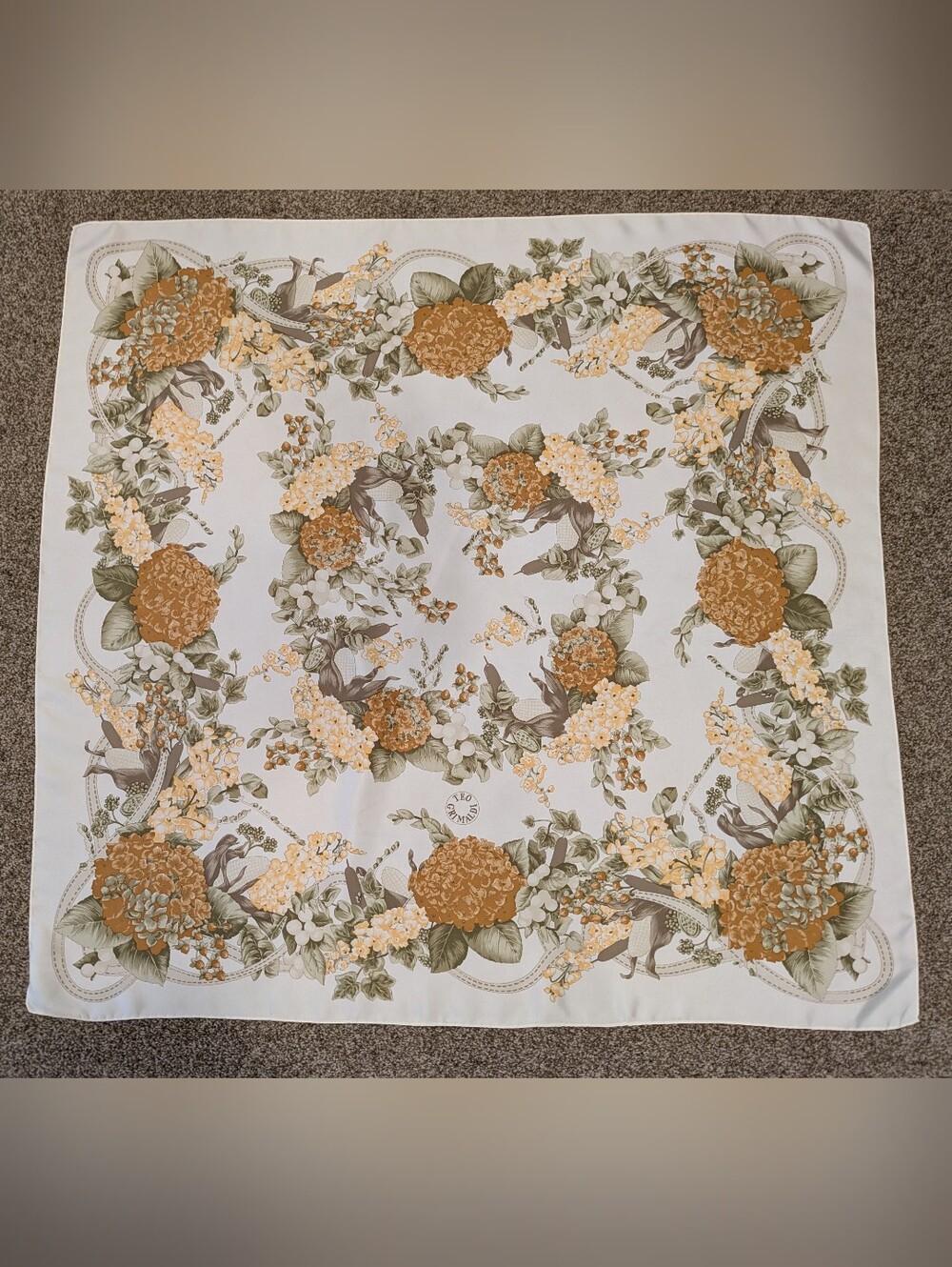 Vintage Teo Grimald Silk scarf